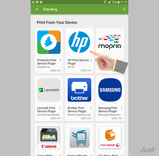 Tìm kiếm loại máy in